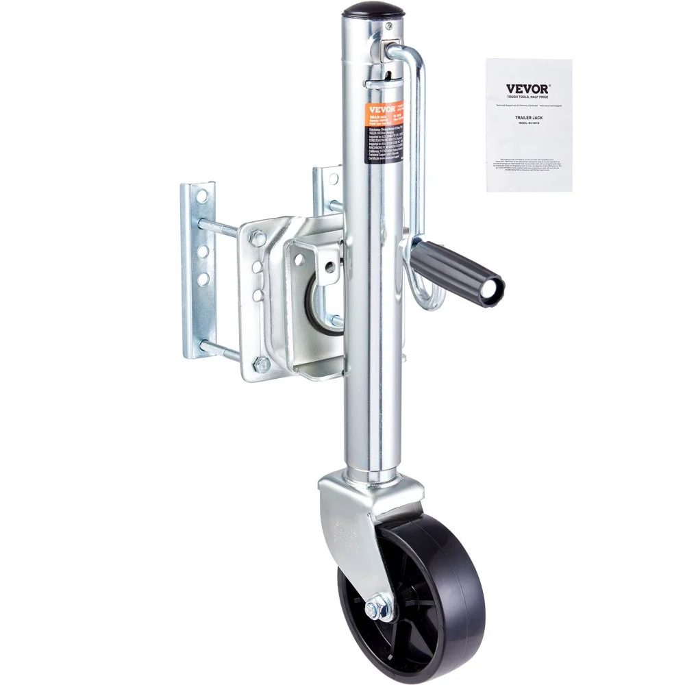 VEVOR Trailer Jack, Boat Trailer Jack 32.8 in, Bolt-on Trailer Tongue Jack Weight Capacity 1000 lb, with PP Wheel and Handle for lifting RV Trailer, Horse Trailer, Utility Trailer, Yacht Trailer