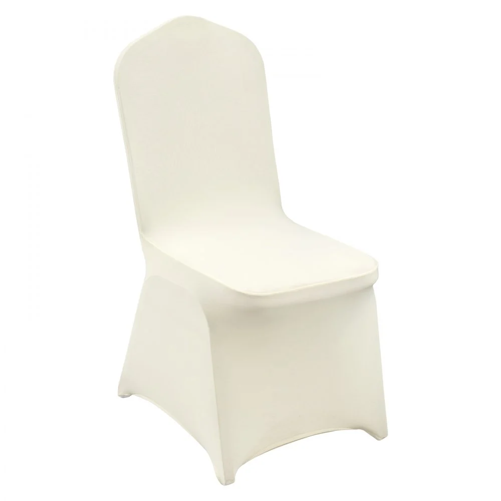 VEVOR Stretch Spandex Folding Chair Covers, Universal Fitted Chair Cover, Removable Washable Protective Slipcovers, for Wedding, Holiday, Banquet, Party, Celebration, Dining (30PCS Beige)