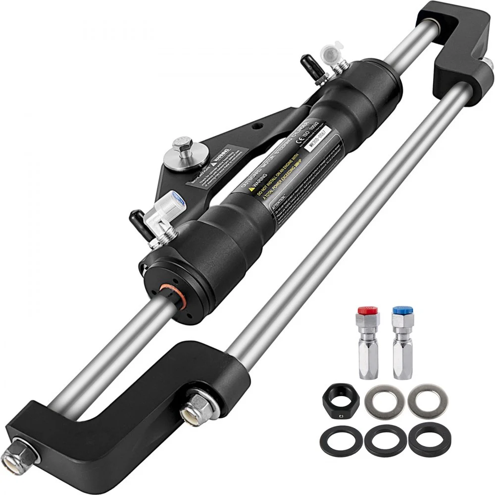 Summer Sale
VEVOR Hydraulic Steering Cylinder 300HP, Hydraulic Steering Front Mount Hydraulic Outboard Marine Steering Kit Without Hydraulic Hose and Helm for Outboards Boat Steering System