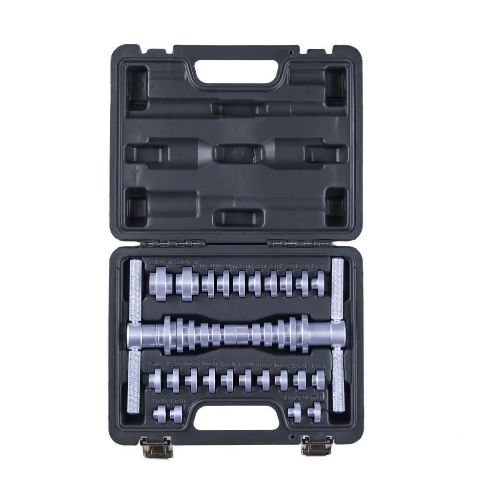 VEVOR Bearing Press Kit, 25 Pcs, Bearing Race and Seal Driver Set with Bushings & Wrenches, Bushing Driver Tool Set, Heavy Duty Aluminum Alloy Seal Removal Installation Tool Kit with Storage Case