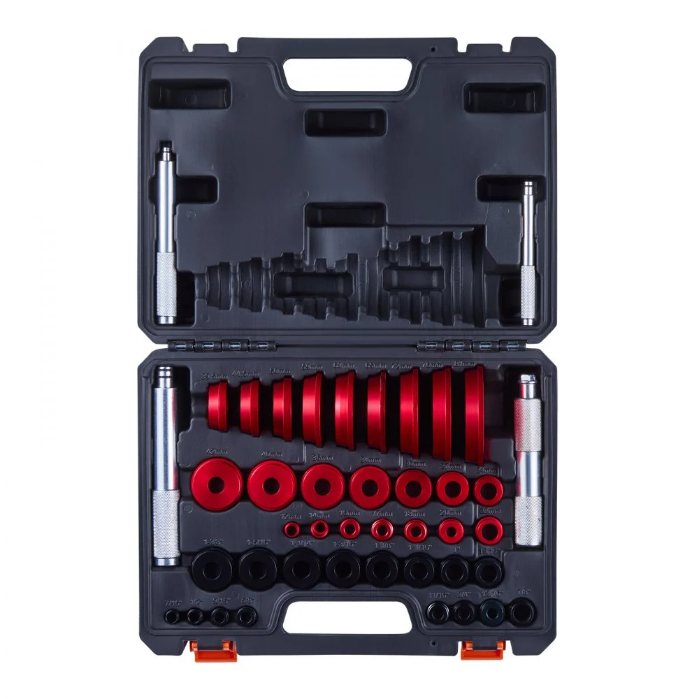 VEVOR Bearing Press Kit, 43 Pcs, Bearing Race and Seal Driver Set with 39 Bushings & Handle Shafts, Bushing Driver Tool Set, Heavy Duty Aluminum Alloy Removal Installation Tool Kit with Storage Case