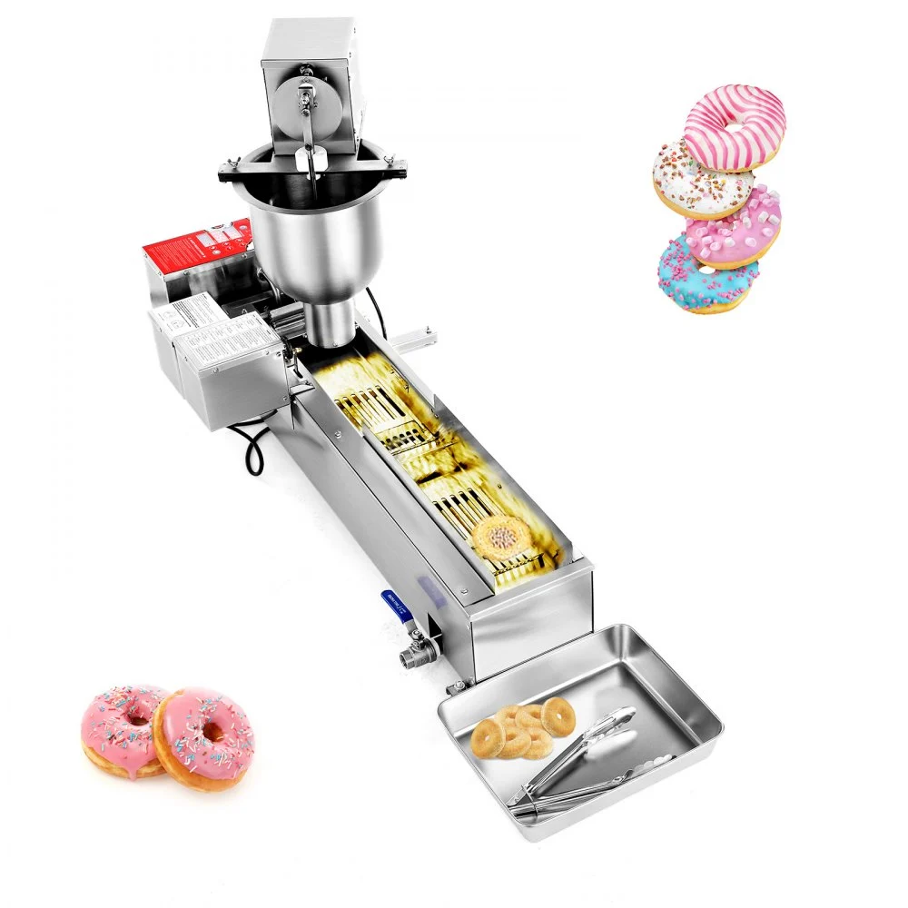 Summer Sale
VEVOR Commercial Automatic Donuts Machine, Single Row Donuts Making Equipment, 90 pcs/hour Electric High Power Doughnut Maker, Stainless Steel Frying Auto Fryer, with 3 Size Molds, Auto Counting