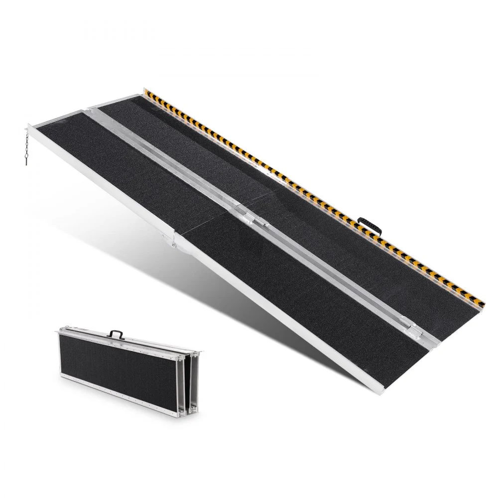 Summer Sale
VEVOR Portable Wheelchair Ramp, 7 ft 800 lbs Capacity, Non-Slip Aluminum Folding Threshold Ramp, Foldable Mobility Scooter Ramp Wheel Chair Ramp, Handicap Ramp for Home Steps, Stairs, Doorways, Curbs