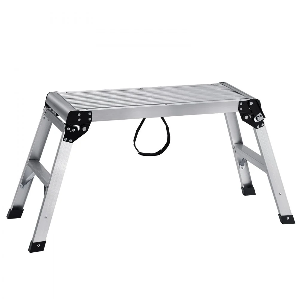 VEVOR Folding Work Platform, 330 lbs Load Capacity, Aluminum Drywall Stool Ladder, Heavy Duty Work Bench w/ Non-Slip Feet, Ideal for Washing Vehicles, Cleaning, Painting, Decorating