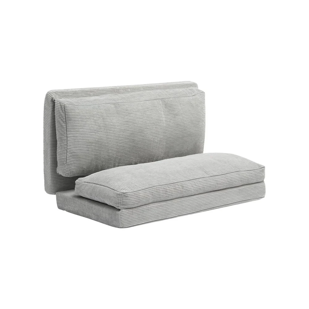 VEVOR Folding Sofa Bed, 3-in-1 Foldable Couch Bed with Washable Cover, 25D High Density Memory Foam Convertible Sleeper Chair Bed, Futon Couch for Living Room, Bedroom, Guest, Light Grey(Full)
