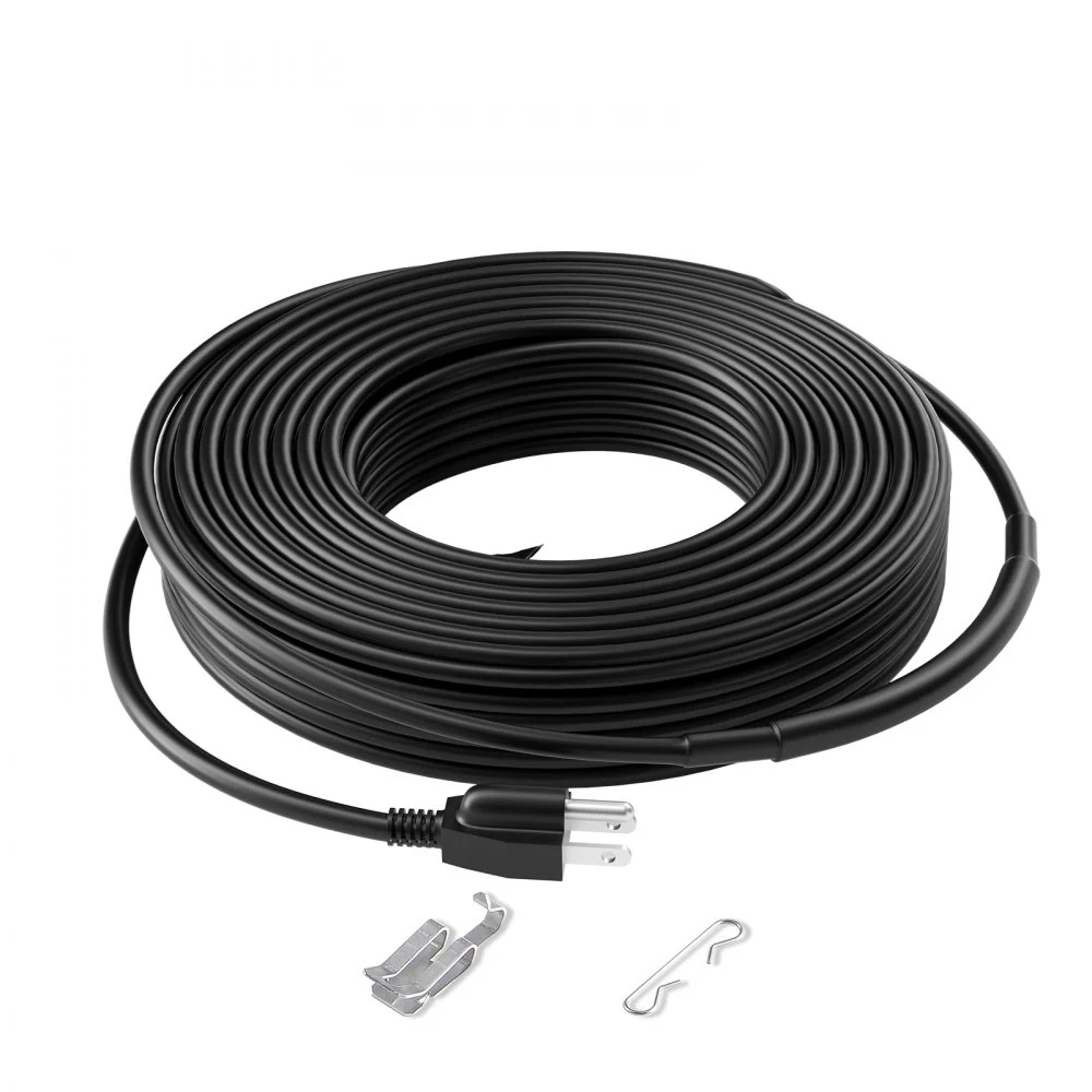 VEVOR Self-Regulating Pipe Heating Cable, 100FT 5W/FT Heat Tape for Pipes, Roof Snow Melting De-icing, Gutter and Pipe Freeze Protection