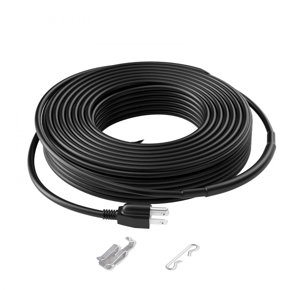 VEVOR Self-Regulating Pipe Heating Cable, 80FT 5W/FT Heat Tape for Pipes, Roof Snow Melting De-icing, Gutter and Pipe Freeze Protection