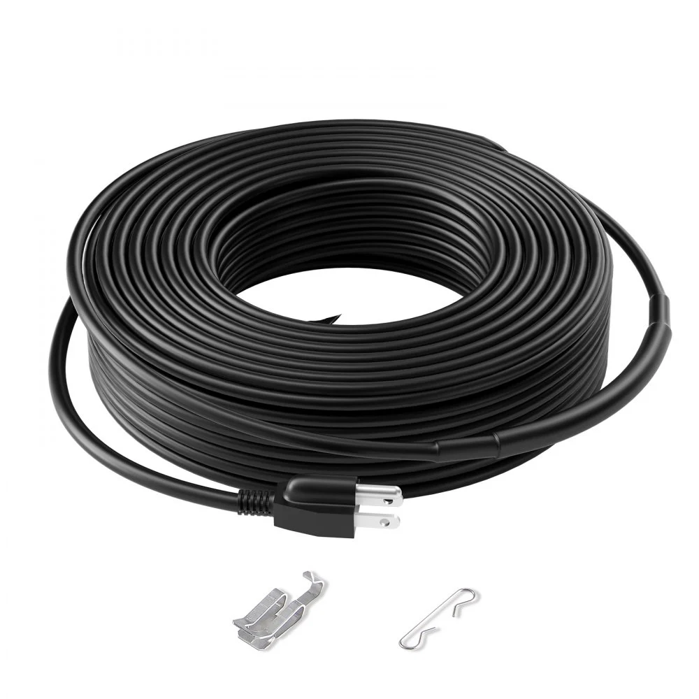 VEVOR Self-Regulating Pipe Heating Cable, 140FT 5W/FT Heat Tape for Pipes, Roof Snow Melting De-icing, Gutter and Pipe Freeze Protection