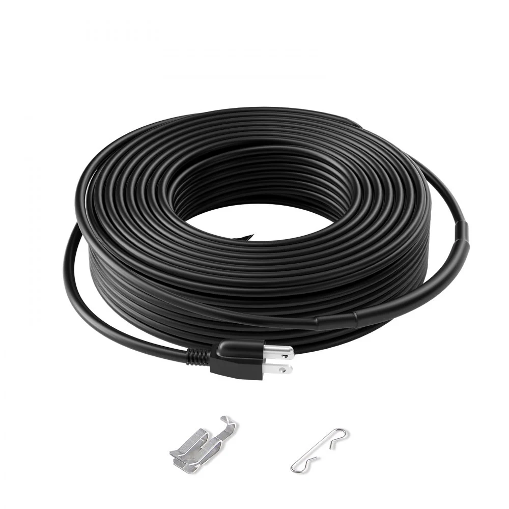 VEVOR Self-Regulating Pipe Heating Cable, 120FT 5W/FT Heat Tape for Pipes, Roof Snow Melting De-icing, Gutter and Pipe Freeze Protection