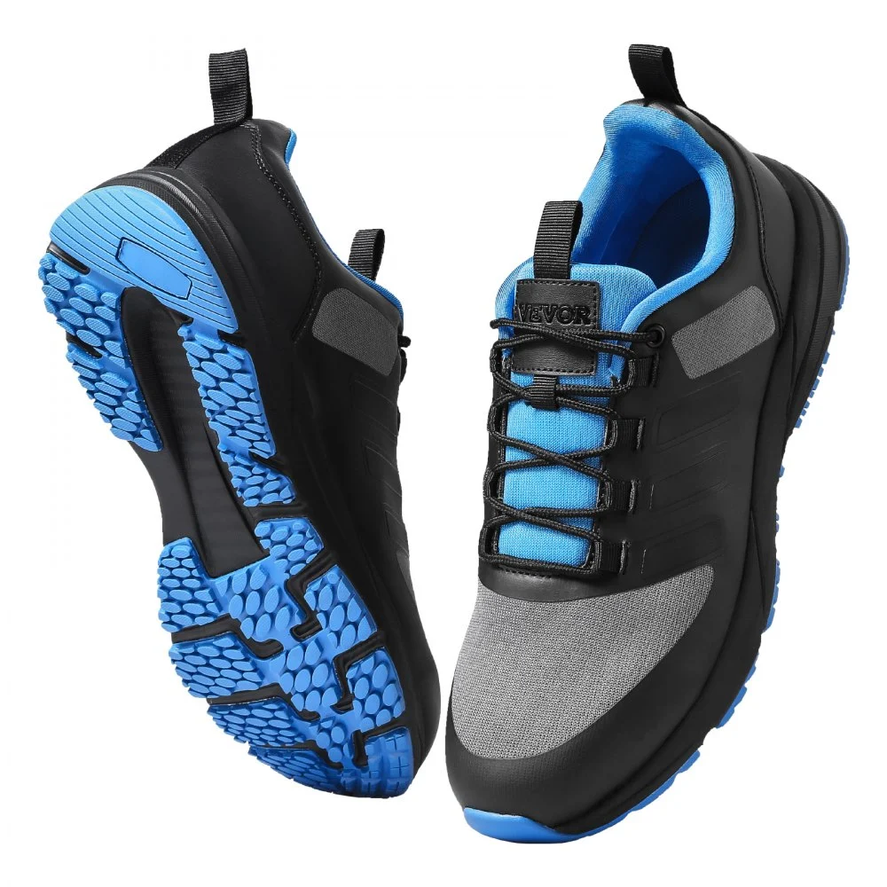 VEVOR Cross Training Shoes, M Width Sneakers US Size 9, Wide Toe Box Shoes with Arch Support & Adjustable Lace-up, Training Shoes for Running, Gymnastics, Dog Walking, and Weightlifting (Black)