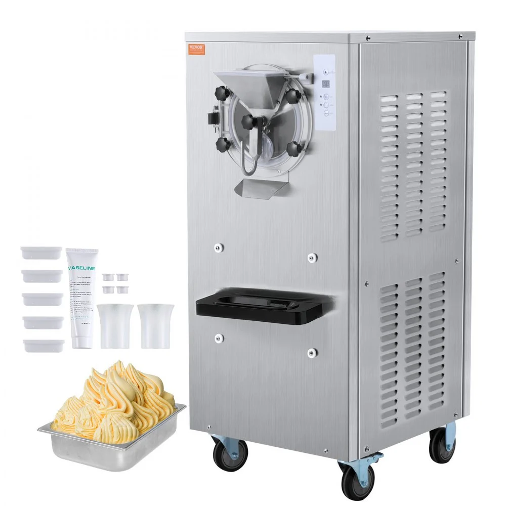 Summer Sale
VEVOR Commercial Ice Cream Machine, 20-25L/H Yield, 2400W 1-Flavor Hard Serve Ice Cream Maker, 8L Stainless Steel Cylinder, Digital Display Auto Clean Adjustable Hardness, for Restaurant Snack Bars