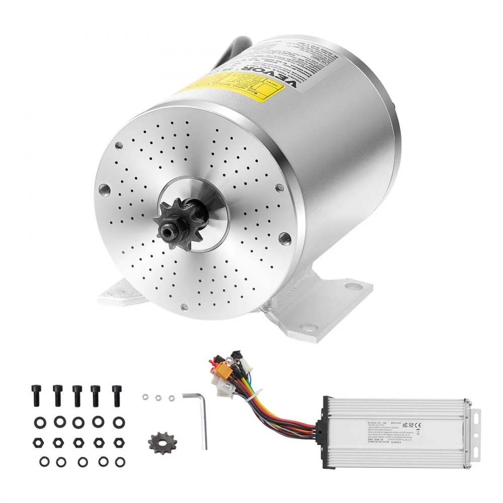 VEVOR 2000W Electric Brushless DC Motor Kit - 60V 4500rpm Motor with Upgraded Speed Controller for Go Karts E-Bike Motorcycle Scooter