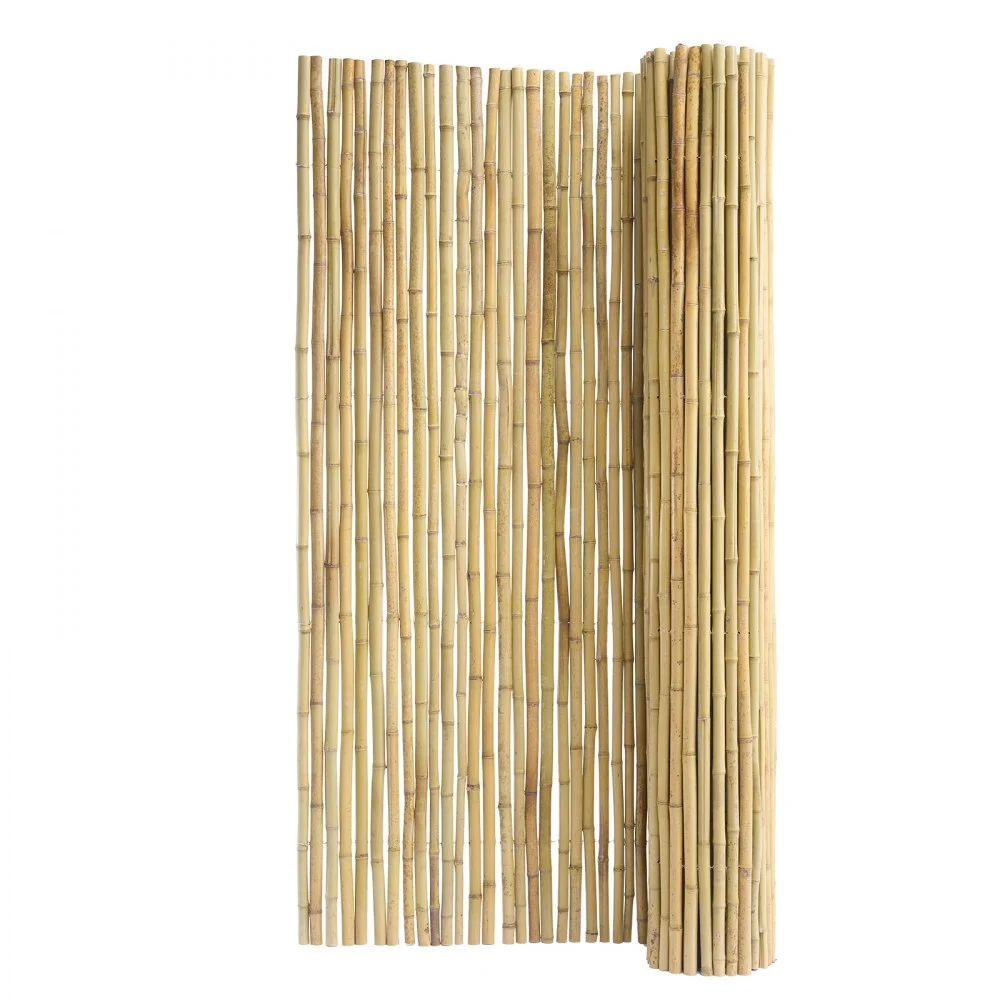 VEVOR Natural Rolled Bamboo Fence, Eco-Friendly Bamboo Privacy Fence 6 ft H x 8 ft L x 0.75 in D. , Decorative Bamboo Privacy Screen for Garden, Backyard, Balcony, Patio, Pool Side