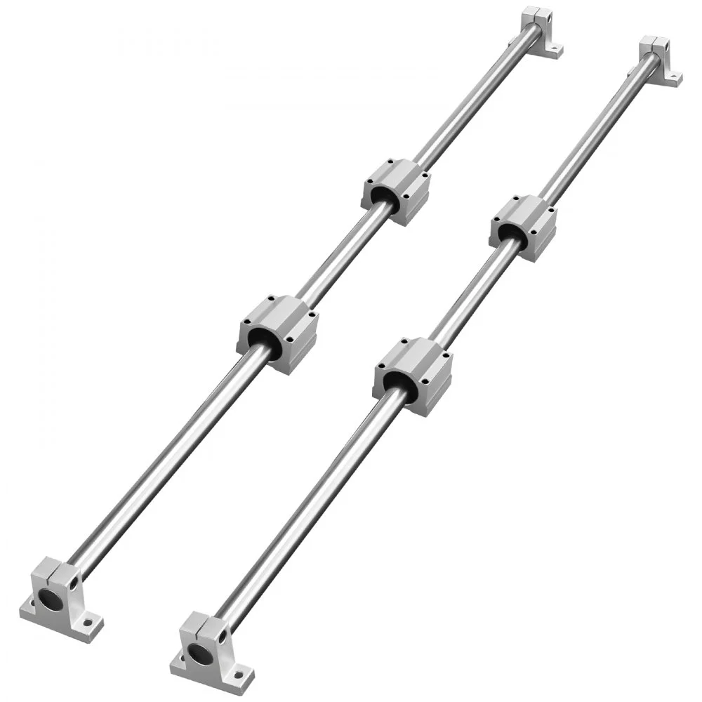 VEVOR Linear Motion Kit, SFC16 1000mm, Includes 2 Rails of 39.4 inches, 4 SC16 Carriage Blocks, and 4 Support Brackets, Ideal for CNC and Automation Projects