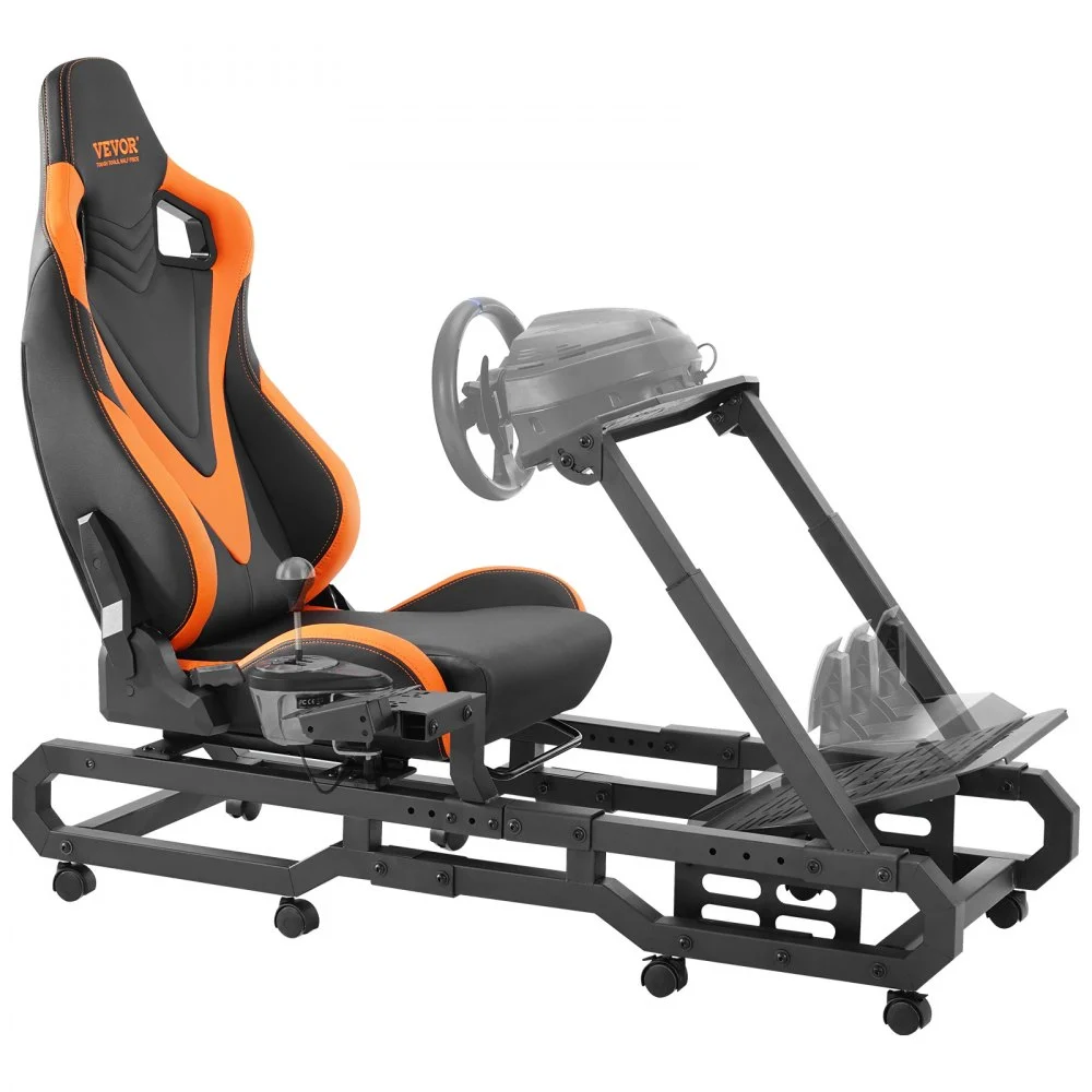 Summer Sale
VEVOR Racing Wheel Stand with Wheels For Logitech G923/G920/G29, Heavy Duty Steel Driving Simulator Cockpit-Thrustmaster T248P, Steering Wheel Bracket & Foot Pedal Adjustable, Max Load 330 LBS