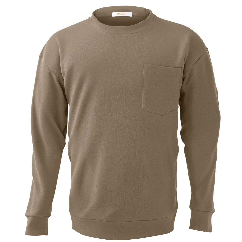 VEVOR FR Shirts, Flame Resistant Long Sleeve Clothing Lightweight 7 oz Breathable Cotton, Men's Fire Retardant Work Shirt with Pre-shrink Treatment & Pocket, for Welders,Electricians,Gray XL