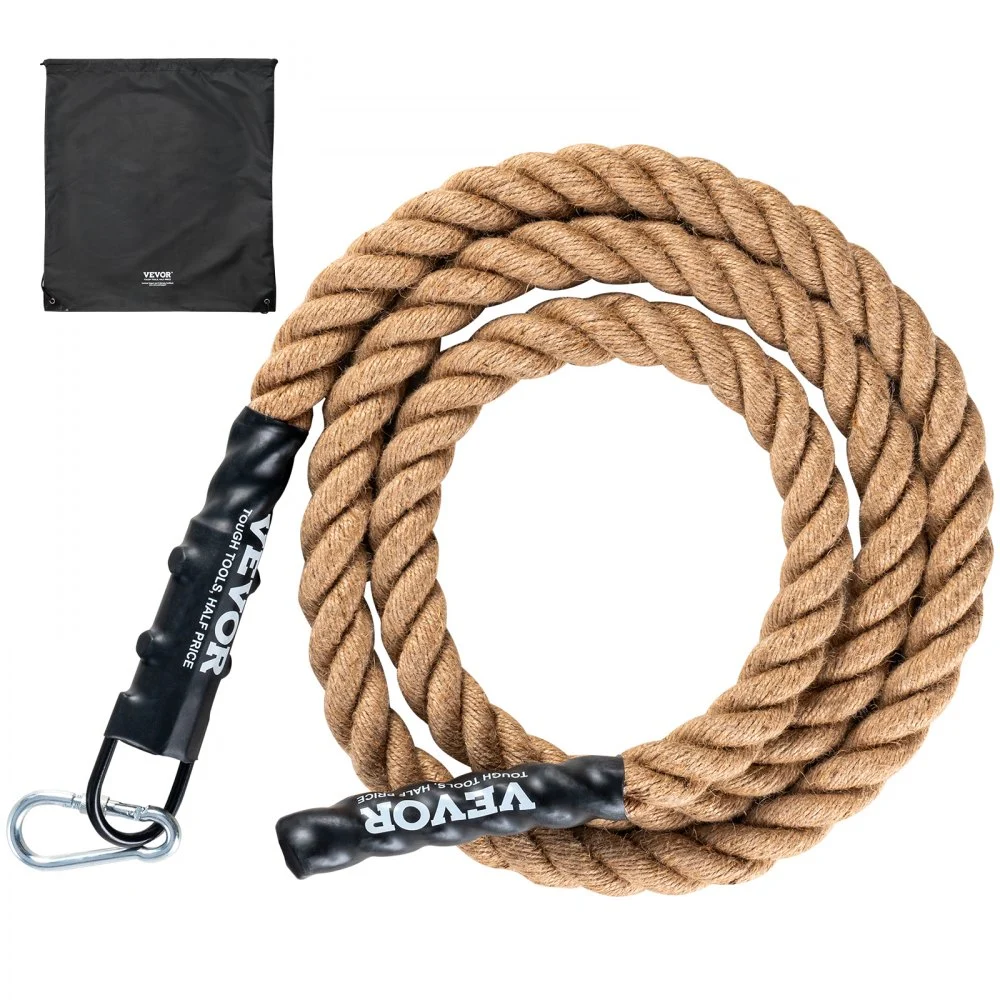 VEVOR Gym Climbing Rope, 1.5" Diameter 10 ft Length Gym Fitness Training Rope, Gym Exercise Workout Rope for Adults, Climbing Rope for Fitness and Strength Training, Climbing Exercise, Home Workout
