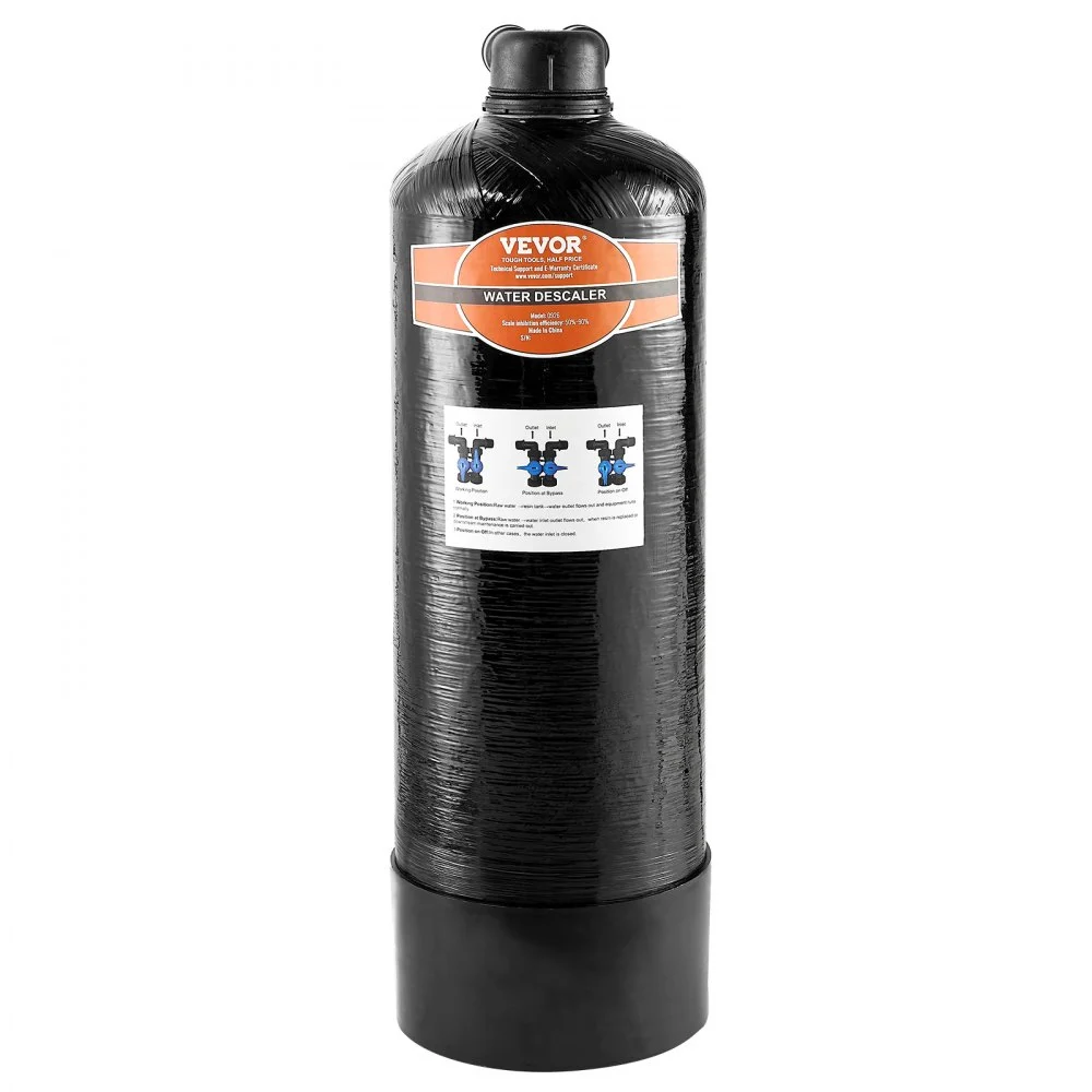 VEVOR Whole House Salt Free Descaler, Water Filter for City Water, 600,000 Gallon Whole House Water Descaler for All Kinds of Plumbing Pipes, 1" NPT & 3/4" NPT, for 2-3 Person Family