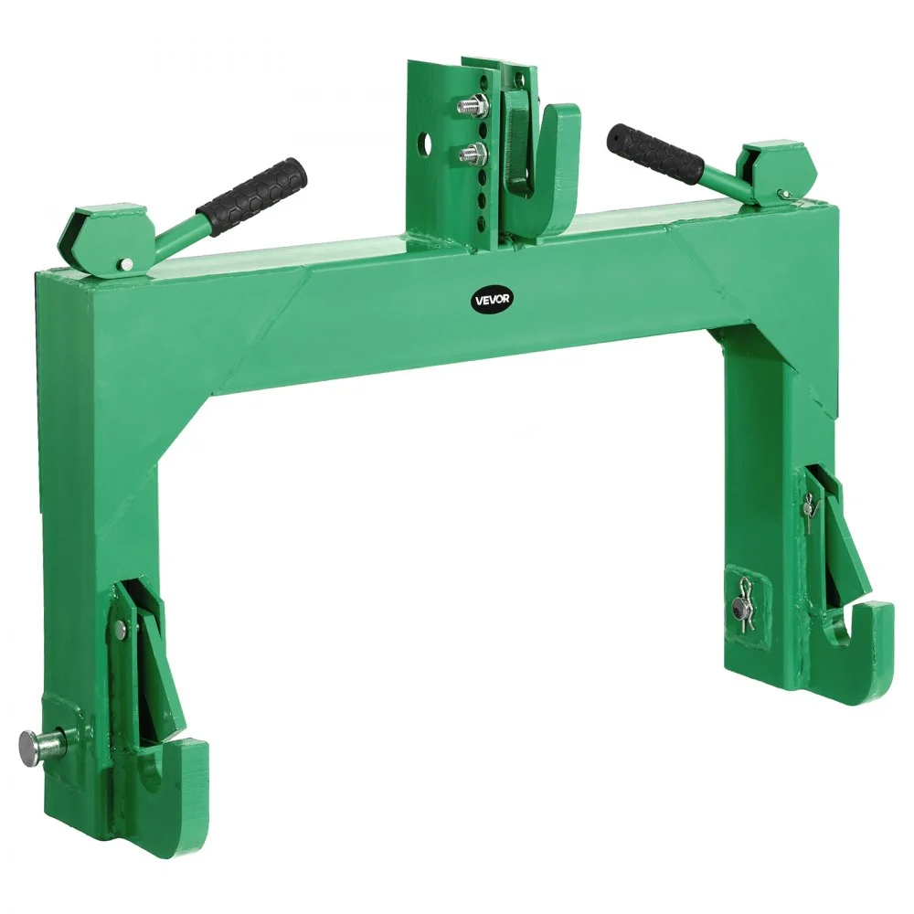 Summer Sale

        
               VEVOR 3-Point Quick Hitch, 4000 Lbs Lift Capacity, 3-Pt Trailer Hitch with 5 Level Adjustable Bolt, Adaptation to Category 2 Tractor, Heavy Duty 3 Point Attachments, Green