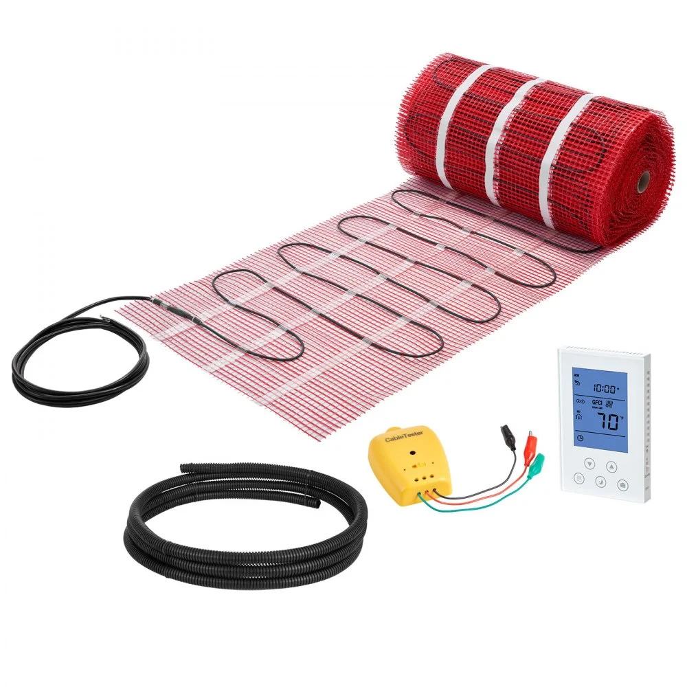 Summer Sale

        
               VEVOR 150 sqft Self-Adhesive Mesh Floor Heating Mat System, 120V Electric Radiant Heated Floor System, with Smart Control Thermostat & Alarm, Easy Installation for Tile, Stone, Vinyl
