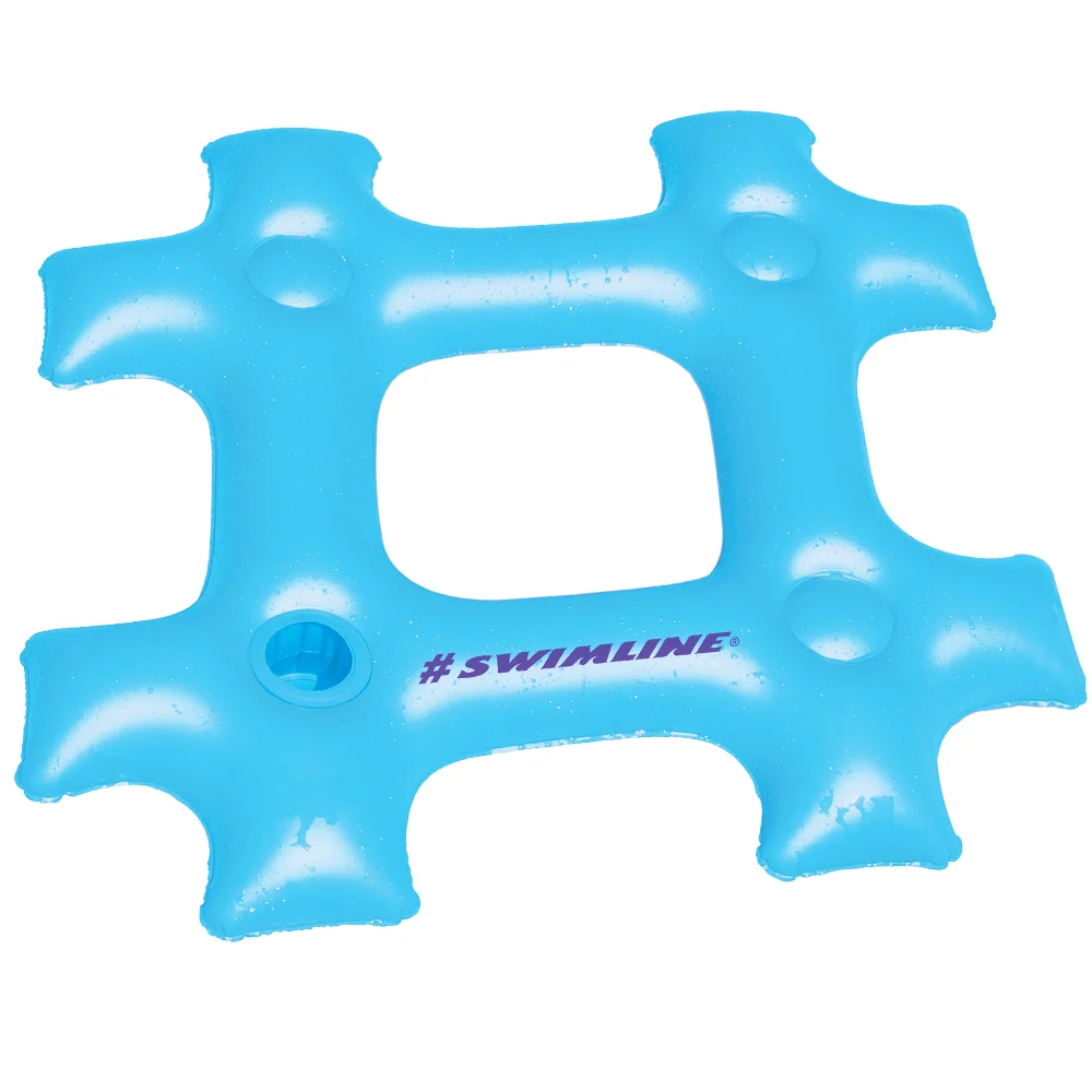 Swimline Giant Inflatable Hashtag Sign Pool or Lake Floating Water Lounger, Blue