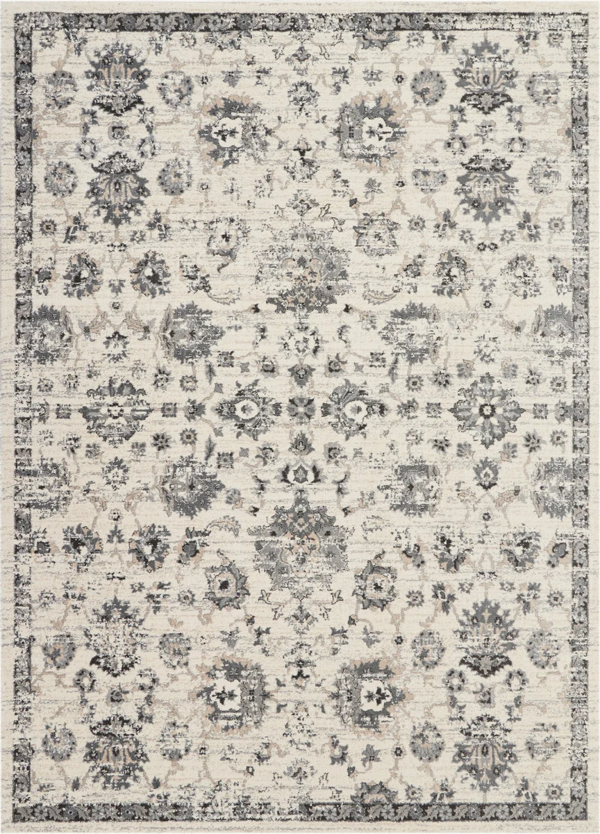 Nourison Fusion Traditional Cream/Grey Area Rug