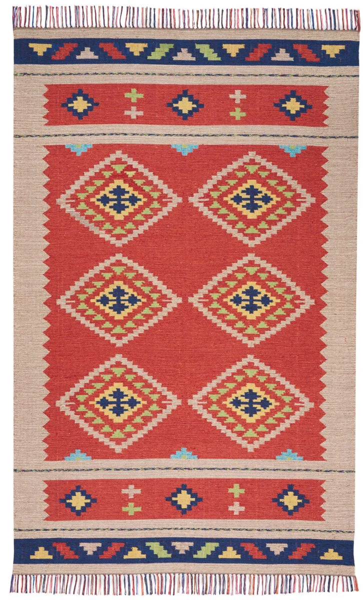 Nourison Baja Transitional Red/Beige Area Rug