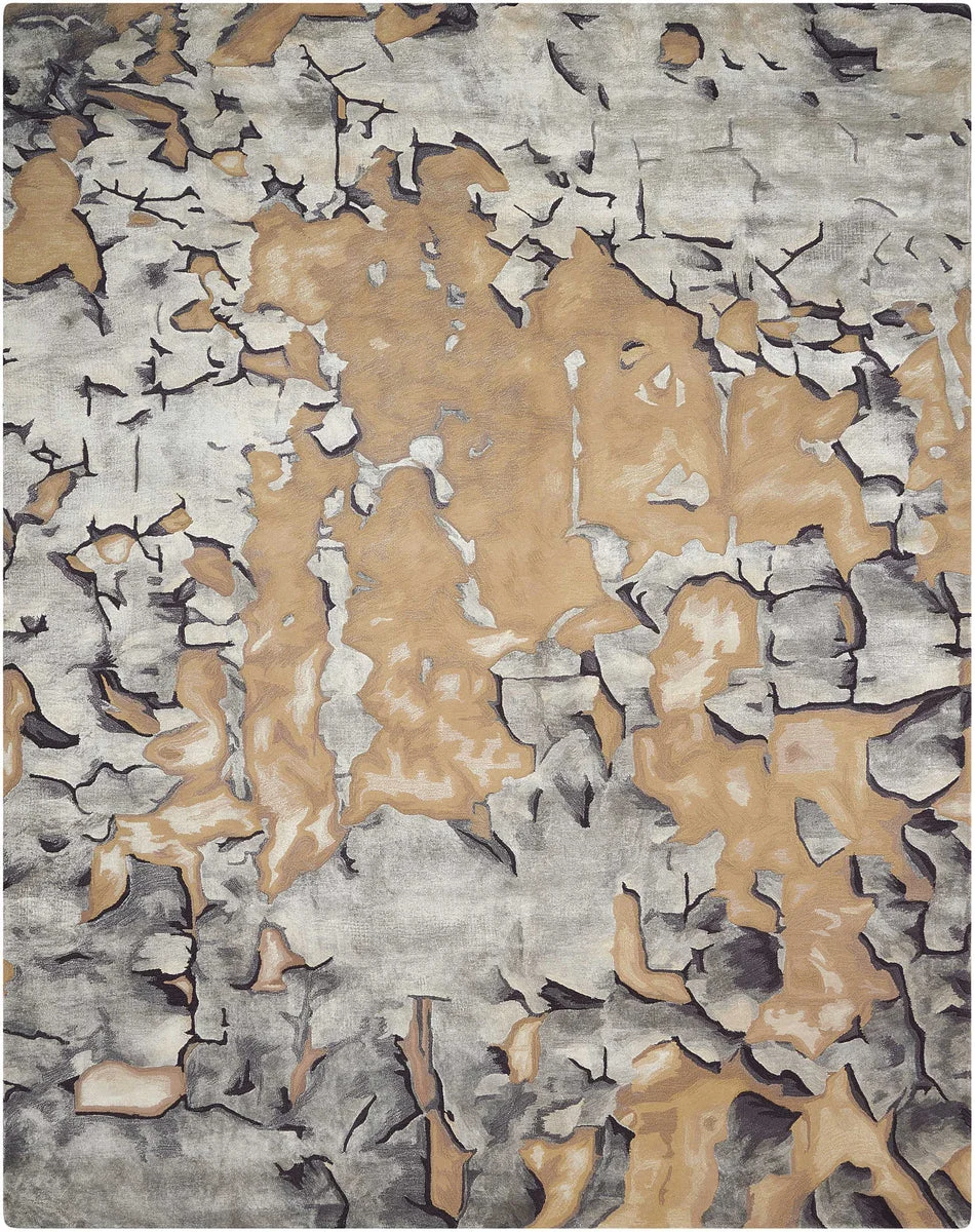 Nourison Prismatic Contemporary Beige/Silver Area Rug