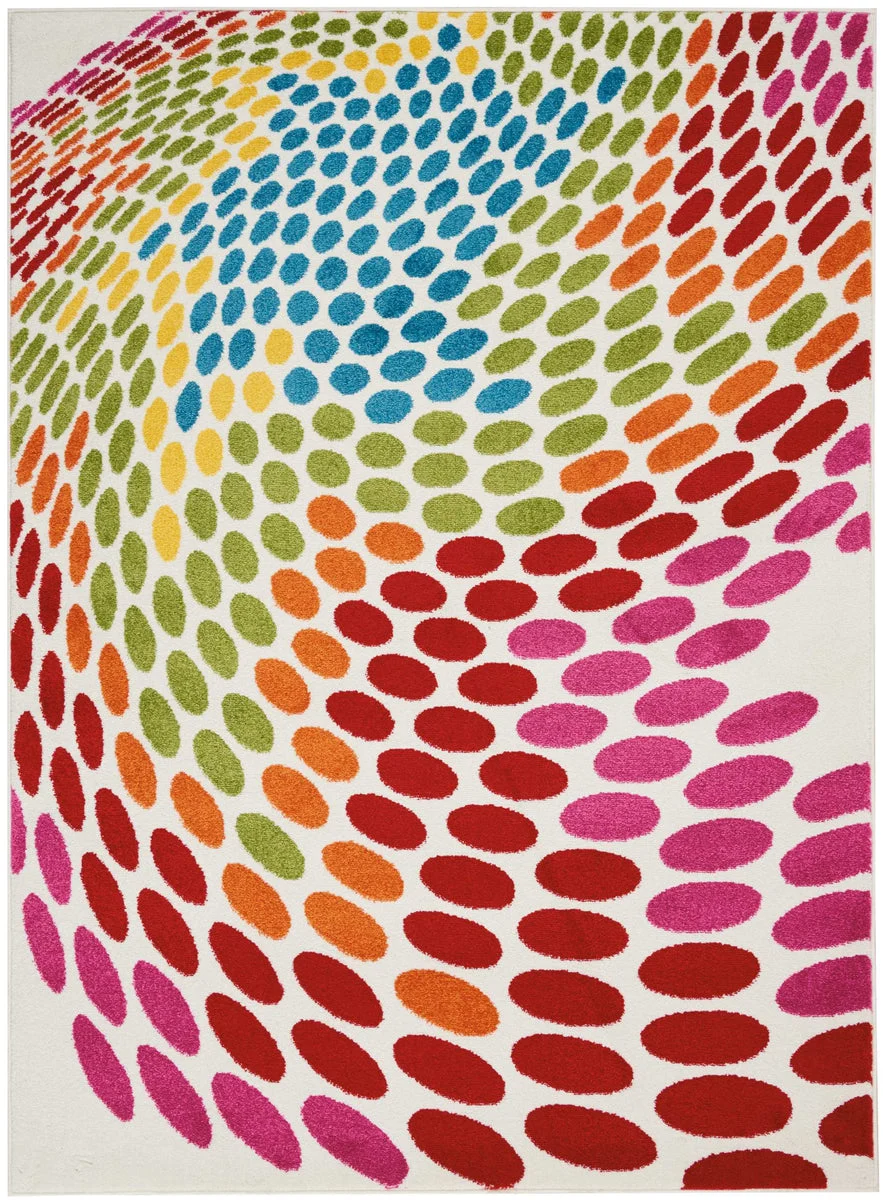 Nourison Oakdale Contemporary White/Multicolor Area Rug