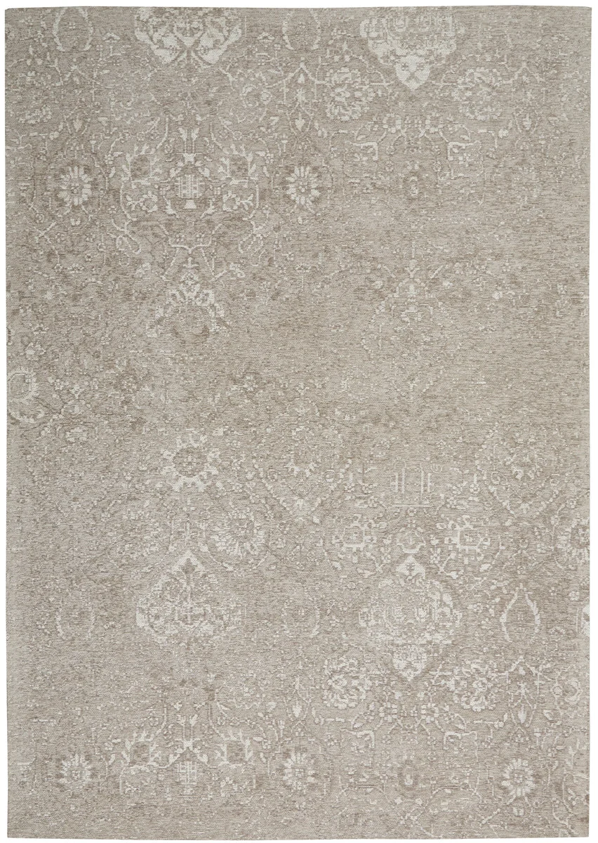 Nourison Damask Transitional Lt Grey Area Rug