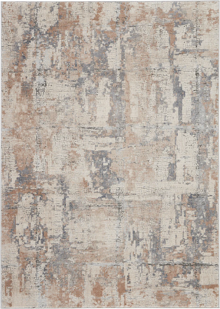 Nourison Rustic Textures Contemporary Beige/Grey Area Rug