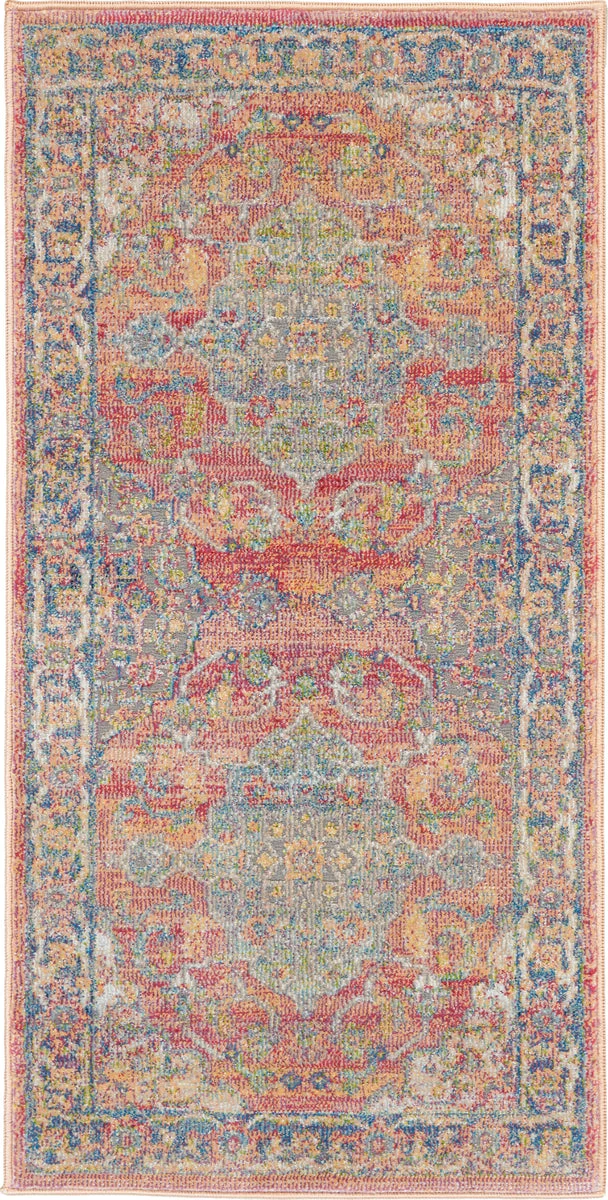 Nourison Global Vintage Traditional Multicolor Area Rug