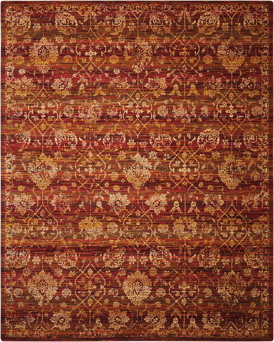 Nourison Rhapsody Transitional Sienna/Gold Area Rug