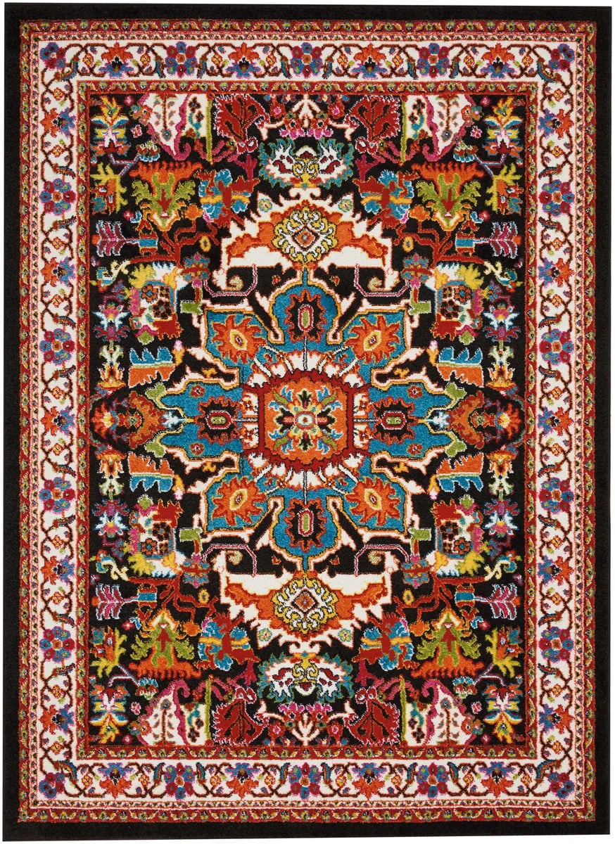 Nourison Oakdale Traditional Black Area Rug