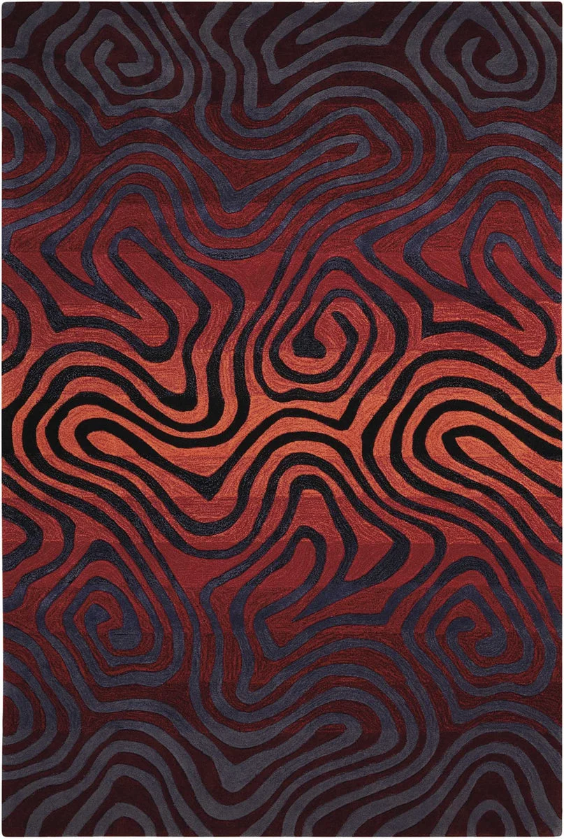 Nourison Contour Contemporary Sangria Area Rug