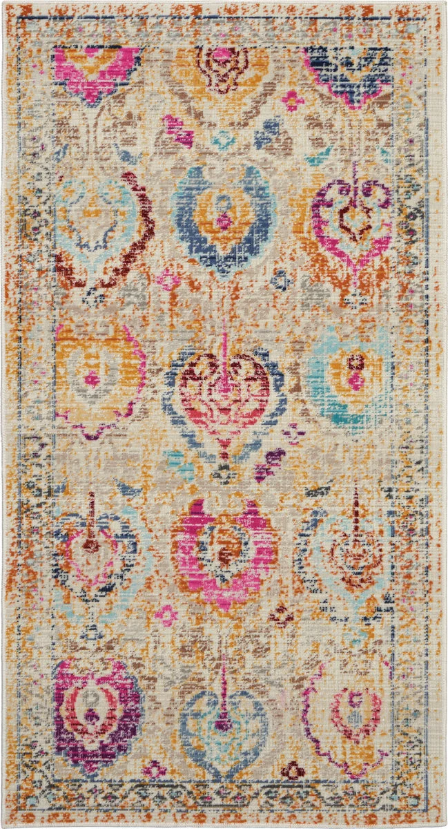 Nourison Vintage Kashan Traditional Ivory/Multicolor Area Rug