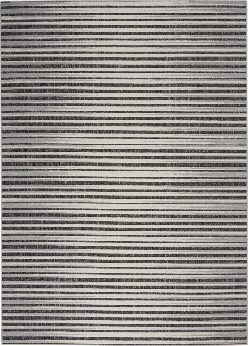 Nourison Calobra Contemporary Dark Grey Area Rug