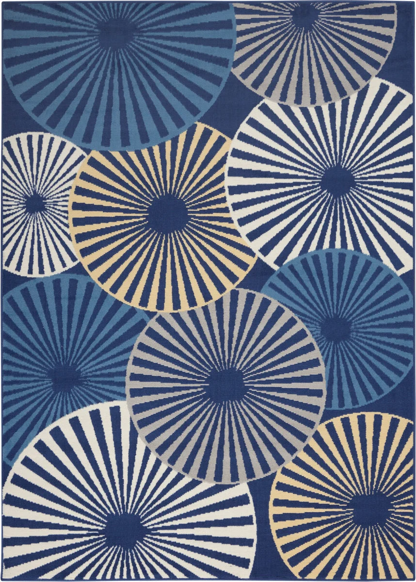 Nourison Grafix Contemporary Navy Area Rug