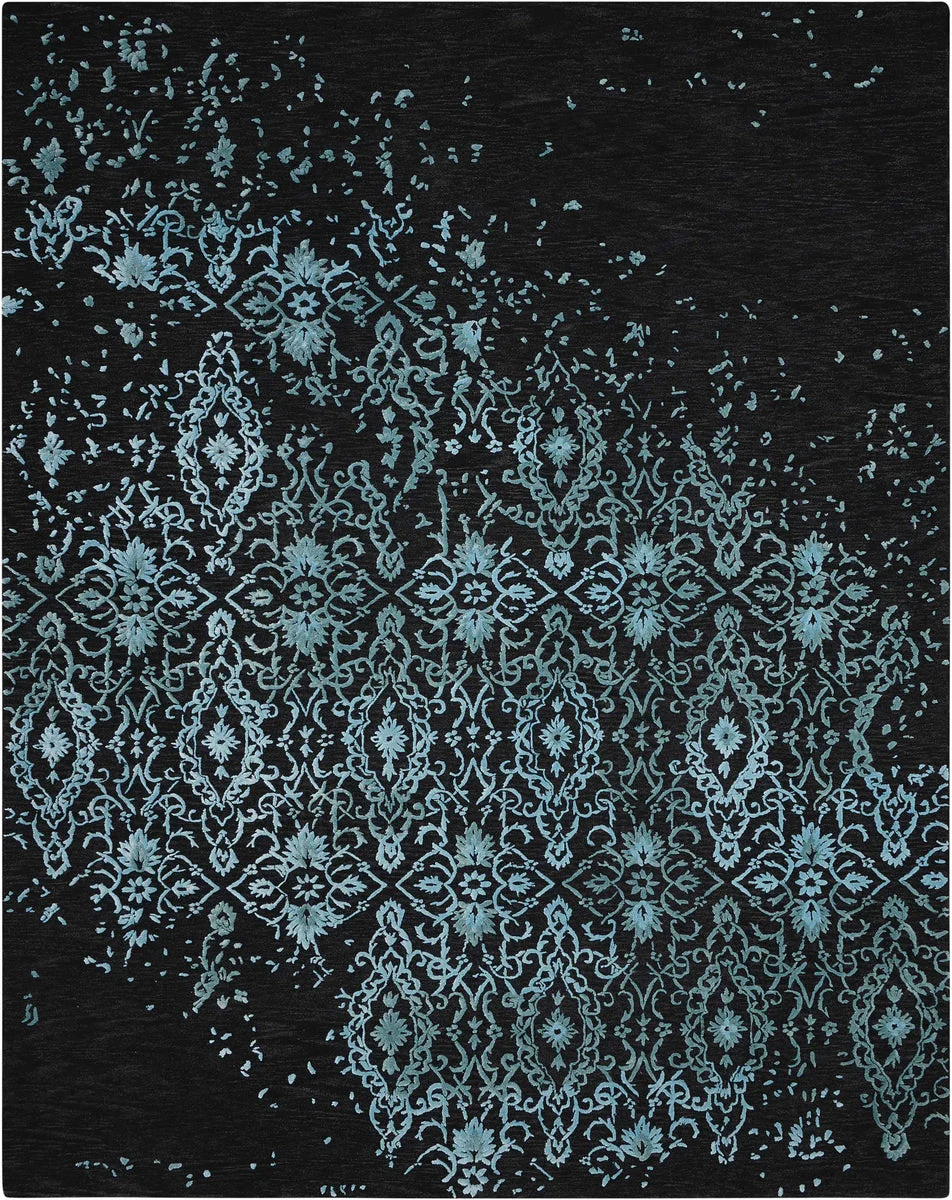 Nourison Opaline Transitional Midnight/Blue Area Rug