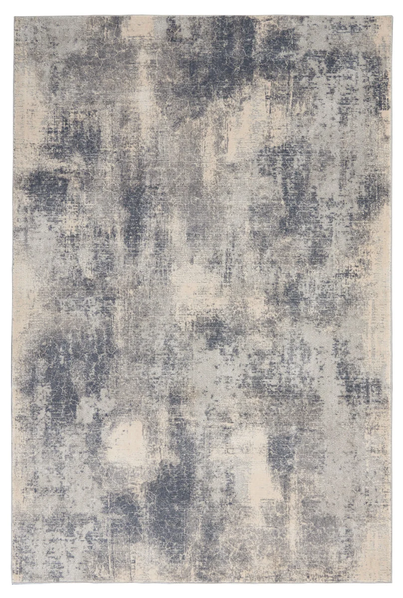 Nourison Rustic Textures Contemporary Blue/Ivory Area Rug